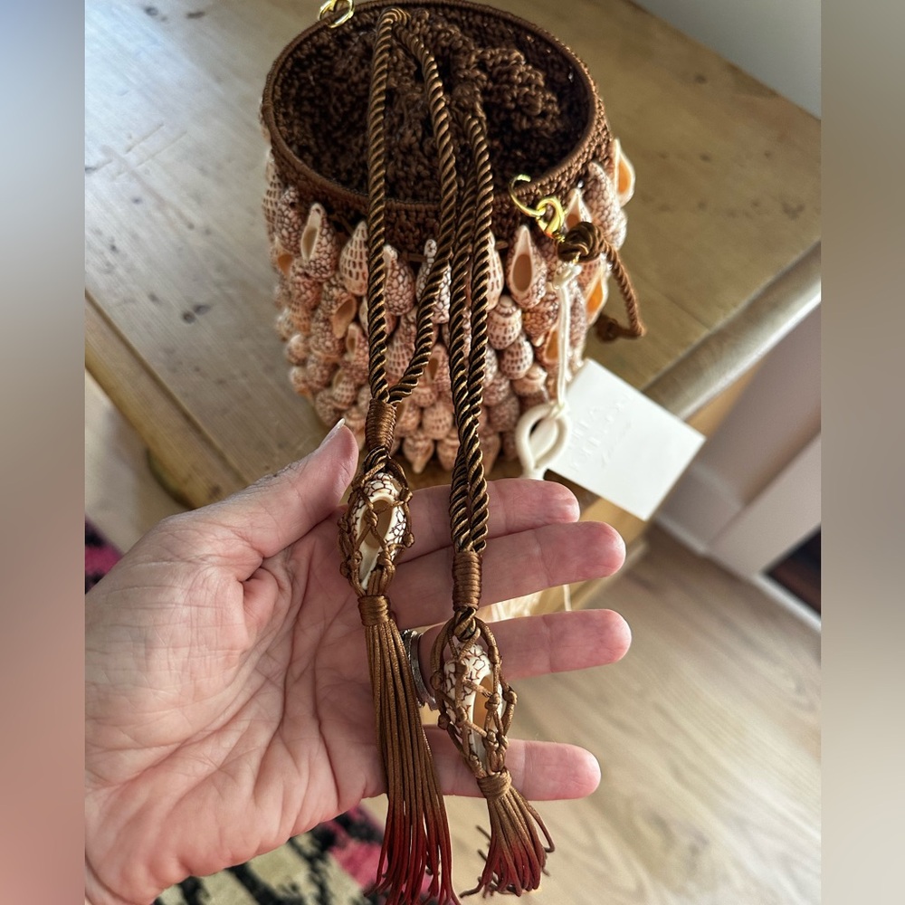 Ulla Johnson Nadia Seashell & crochet bucket bag. NWT. Pristine condition. - Picture 8 of 11